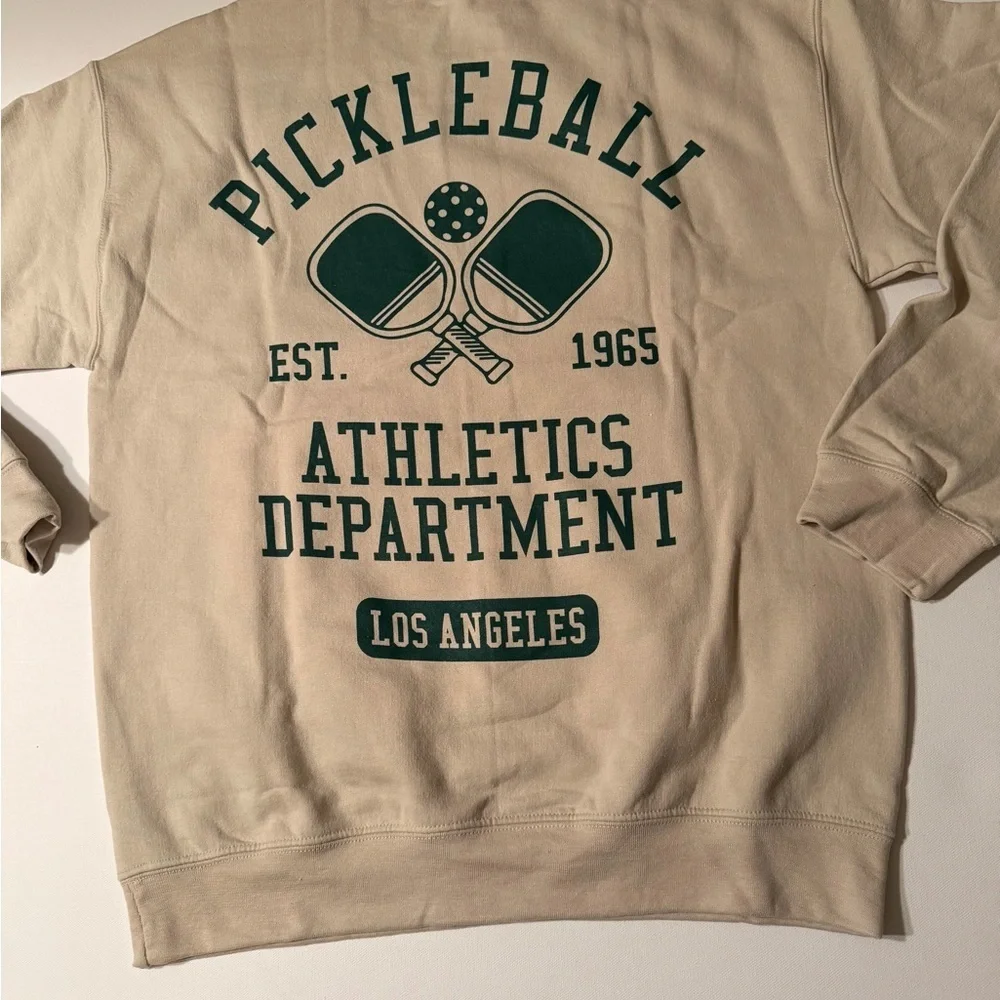 NWT Men's Cream Pickleball Los Angeles Sweater Size M (KB2)